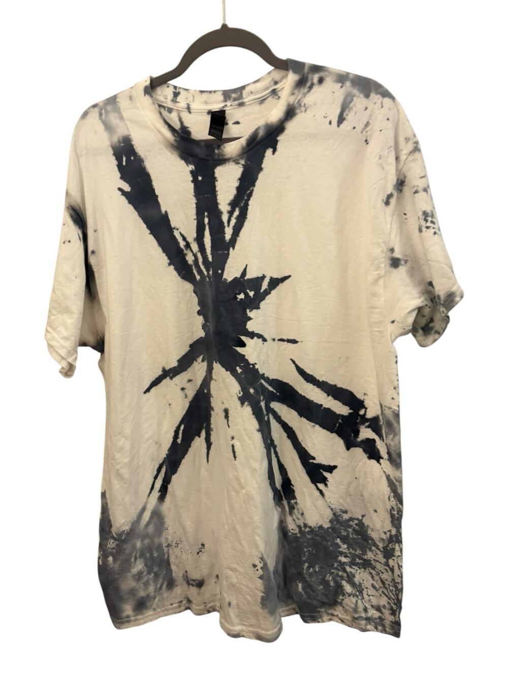Tie Dye T-shirt CL Blue & White Festival Boho Hippie 100% Cotton
